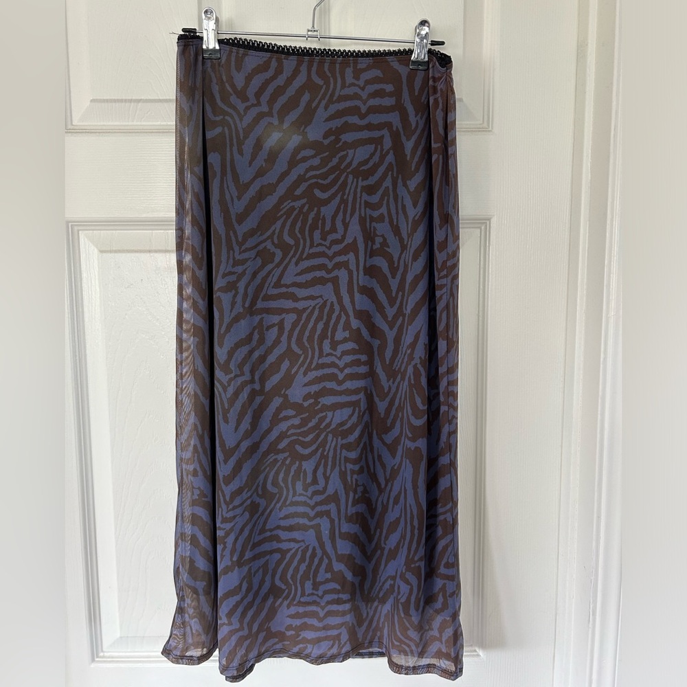 Y2K Animal Print Midi Skirt